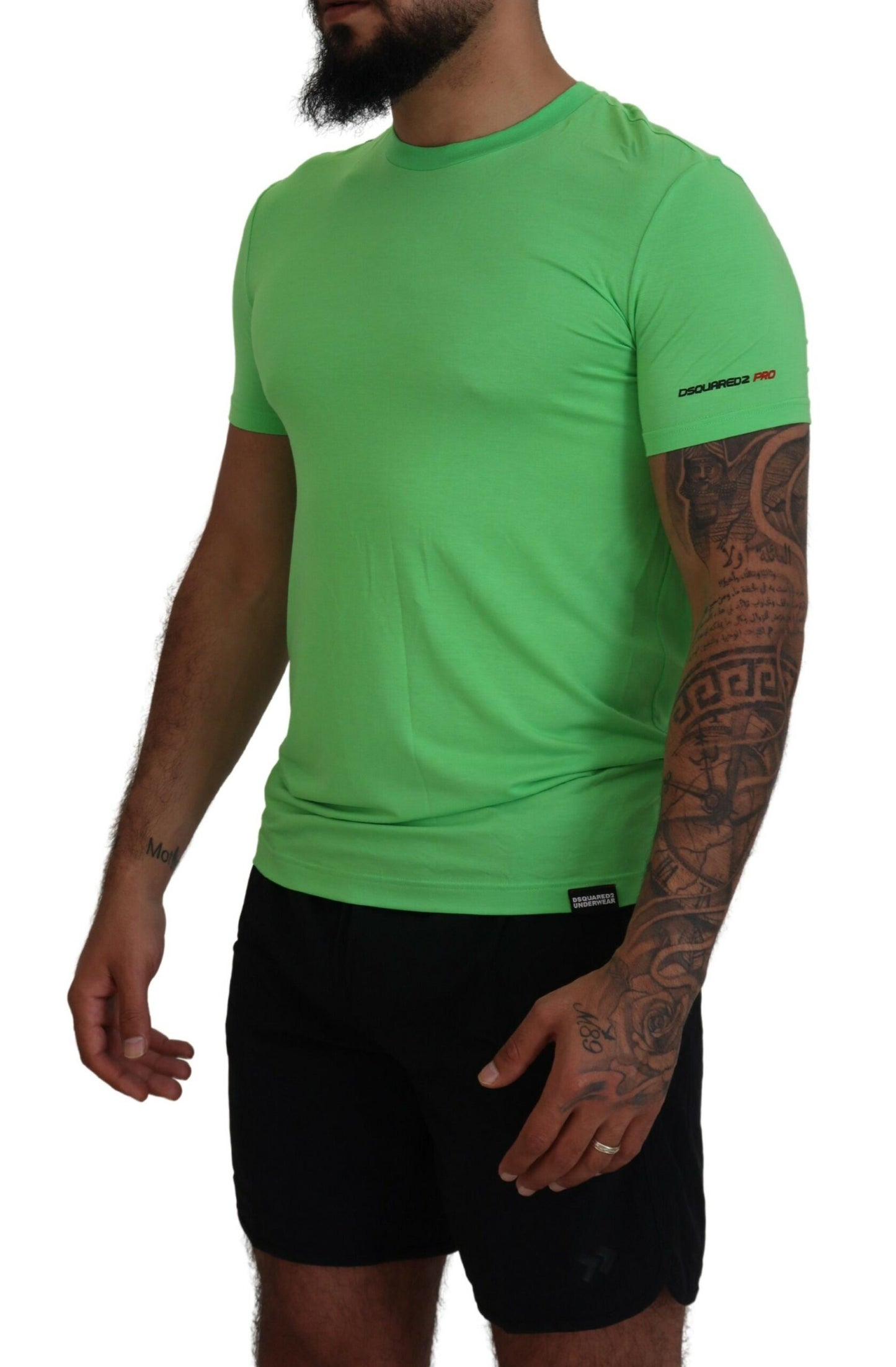 Dsquared² Green Modal Short Sleeves Crewneck T-shirt by Dsquared²