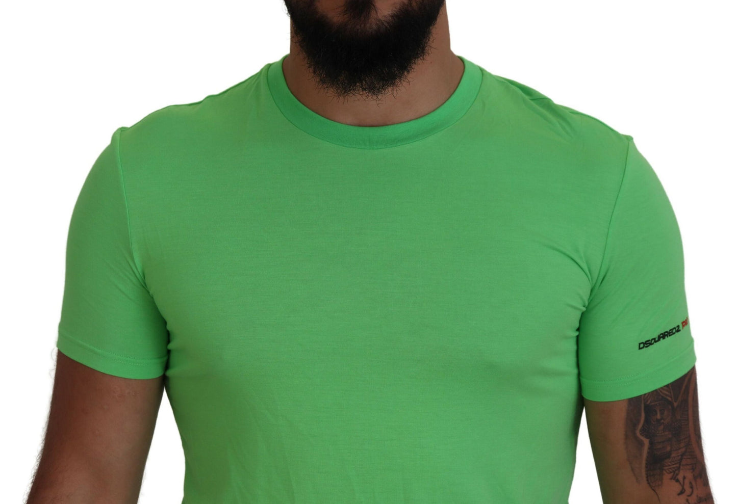 Dsquared² Green Modal Short Sleeves Crewneck T-shirt by Dsquared²