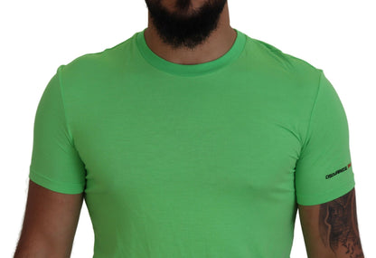 Dsquared² Green Modal Short Sleeves Crewneck T-shirt by Dsquared²