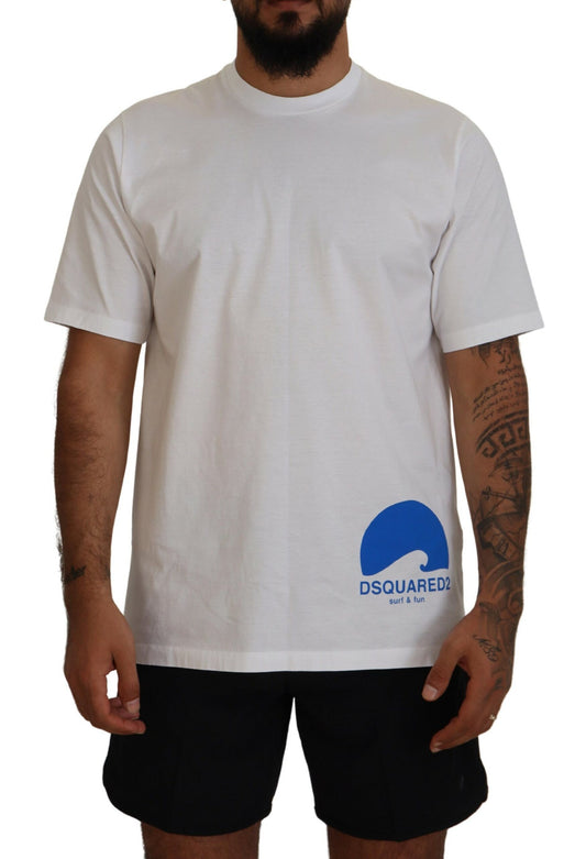 Dsquared² White Cotton Short Sleeves Crewneck T-shirt by Dsquared²