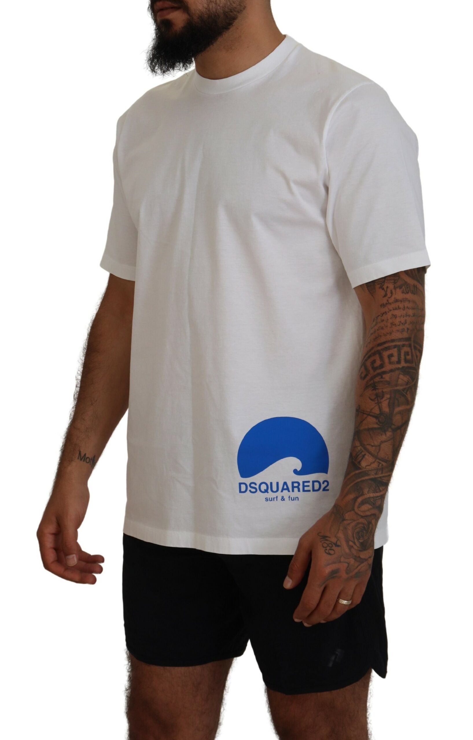 Dsquared² White Cotton Short Sleeves Crewneck T-shirt by Dsquared²