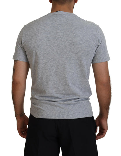 Dsquared² Gray Logo Cotton Short Sleeves Crewneck T-shirt by Dsquared²
