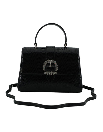 Sac à bandoulière Jimmy Choo en cuir noir avec poignée supérieure