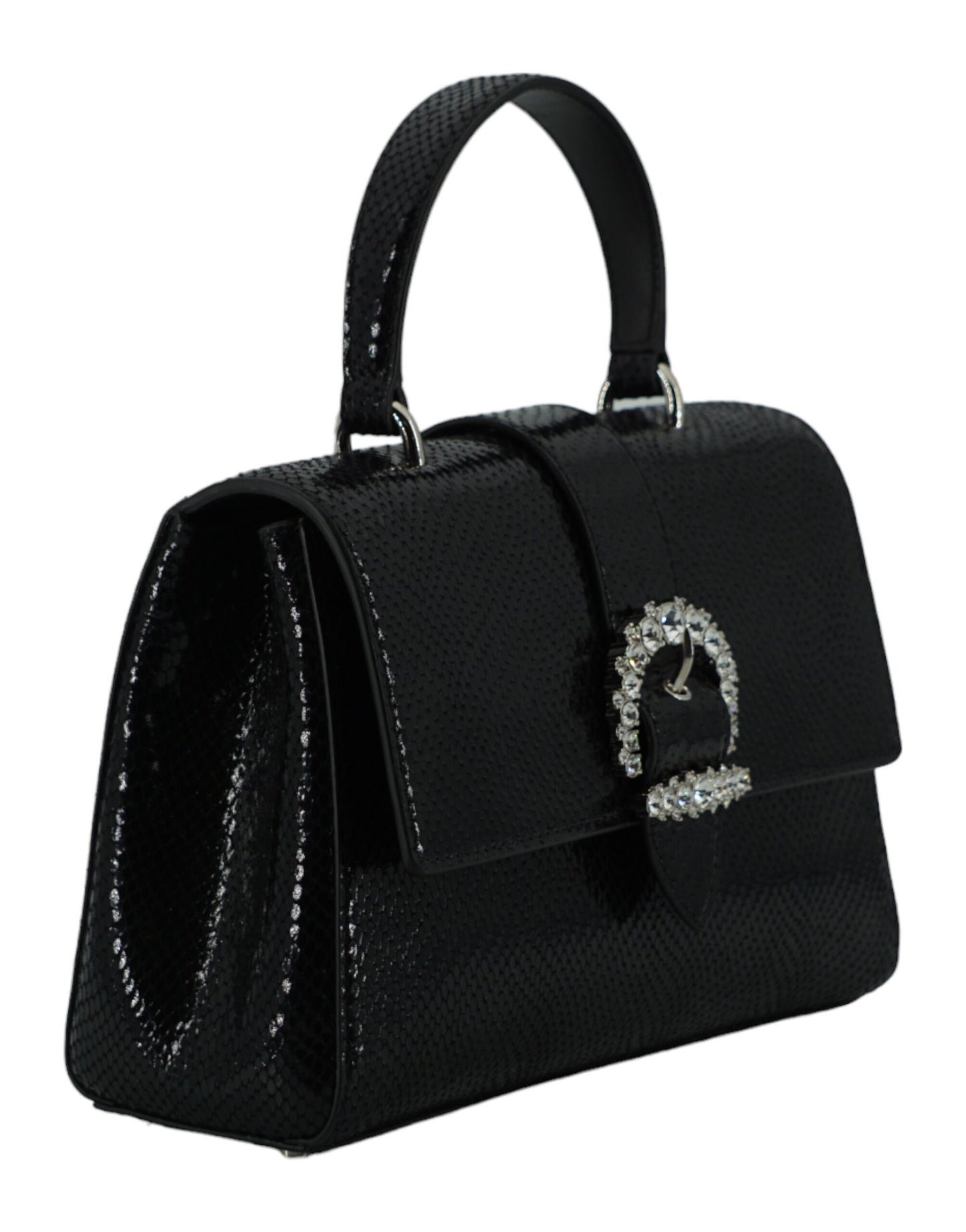 Sac à bandoulière Jimmy Choo en cuir noir avec poignée supérieure
