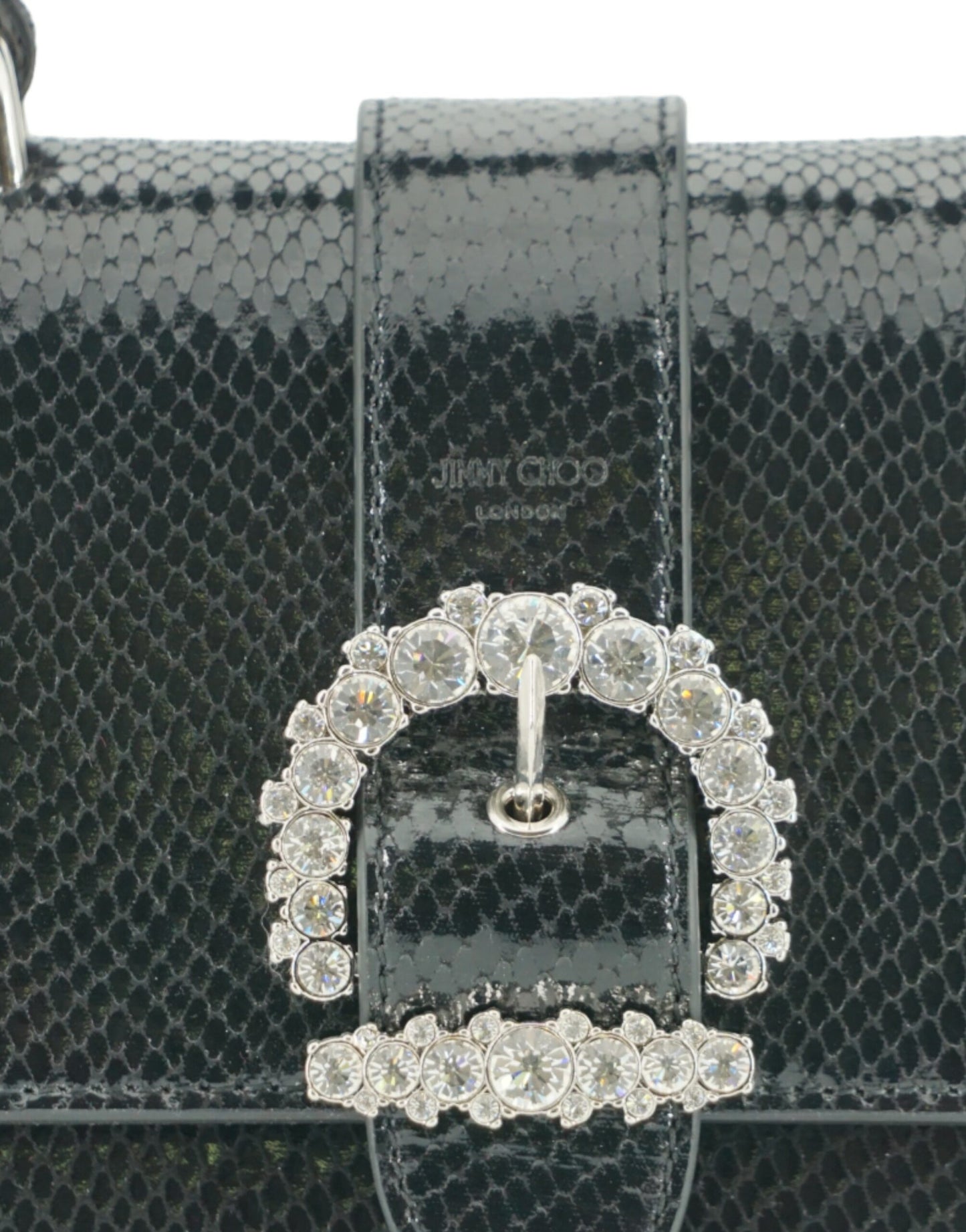 Sac à bandoulière Jimmy Choo en cuir noir avec poignée supérieure