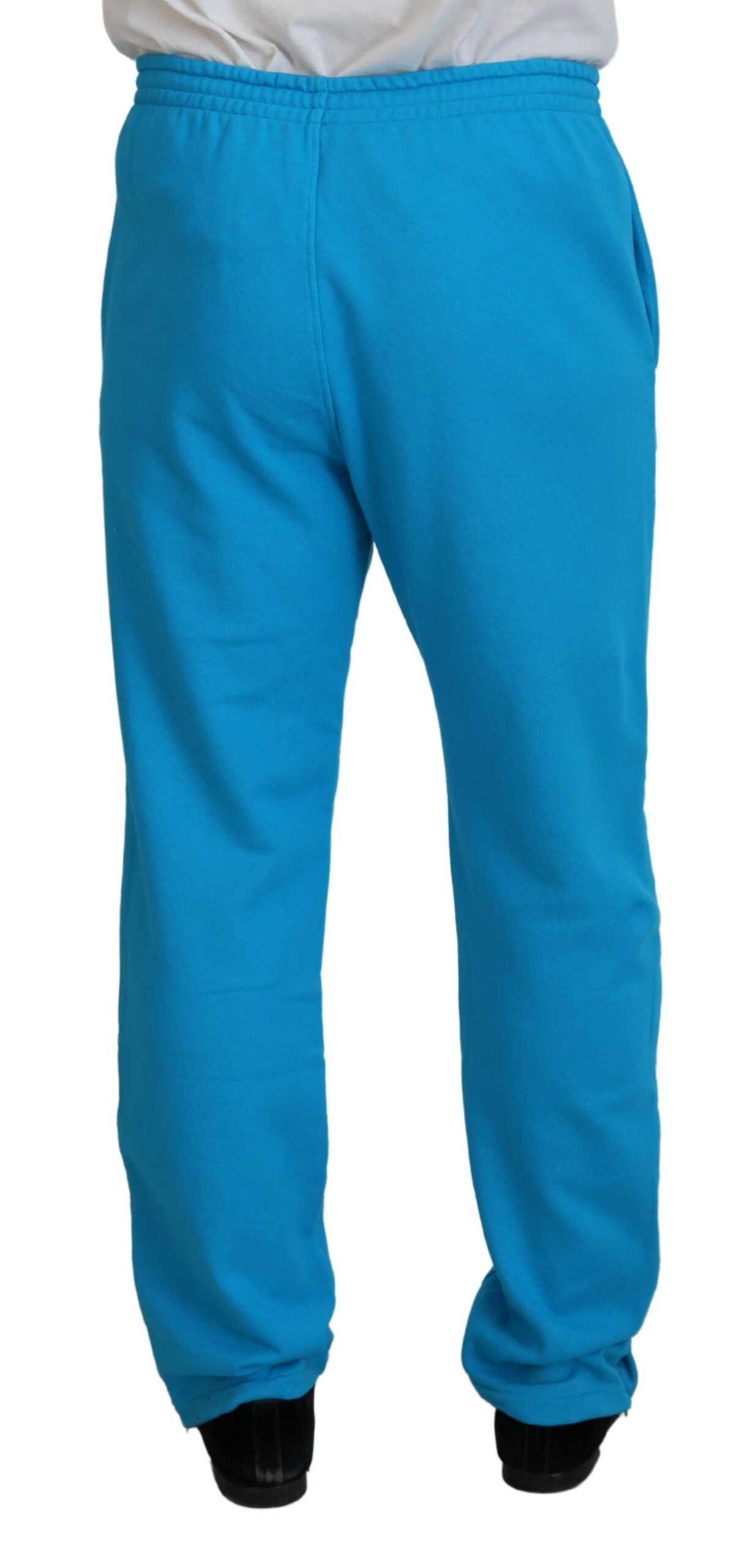Dsquared² Light Blue Cotton Logo Print Casual Pants by Dsquared²