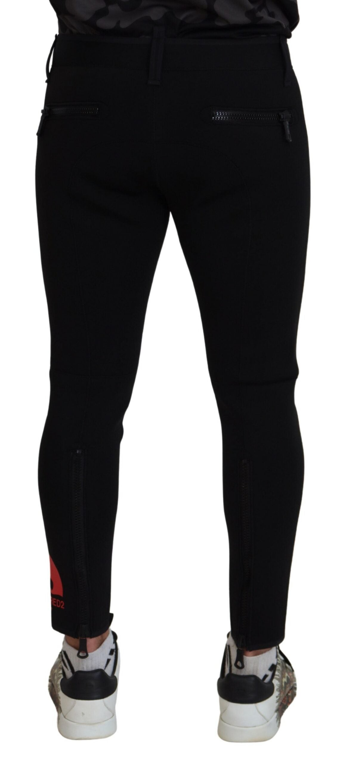 Dsquared² Back Polyamide Slim Fit Logo Print Pants by Dsquared²