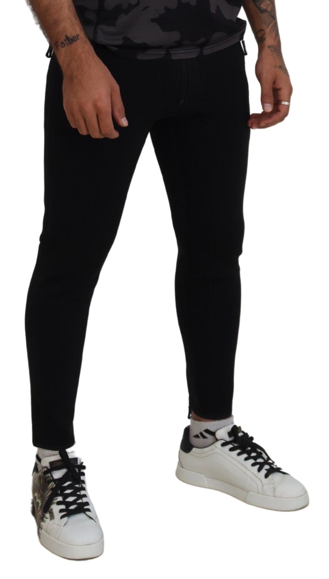 Dsquared² Back Polyamide Slim Fit Logo Print Pants by Dsquared²