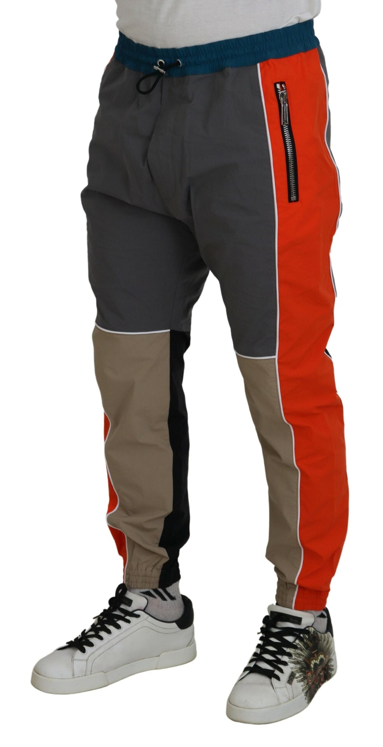 Dsquared² Multicolor Patchwork Cotton Jogging Pants by Dsquared²