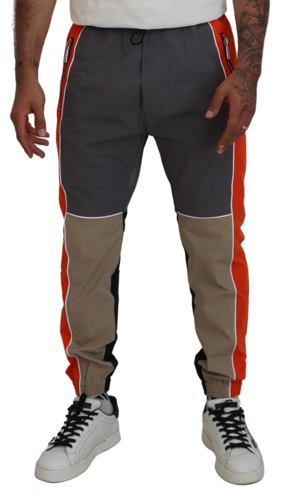Dsquared² Multicolor Patchwork Cotton Jogging Pants by Dsquared²