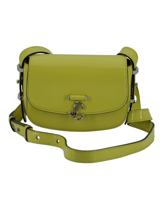 Petit sac à bandoulière Jimmy Choo en cuir jaune citron