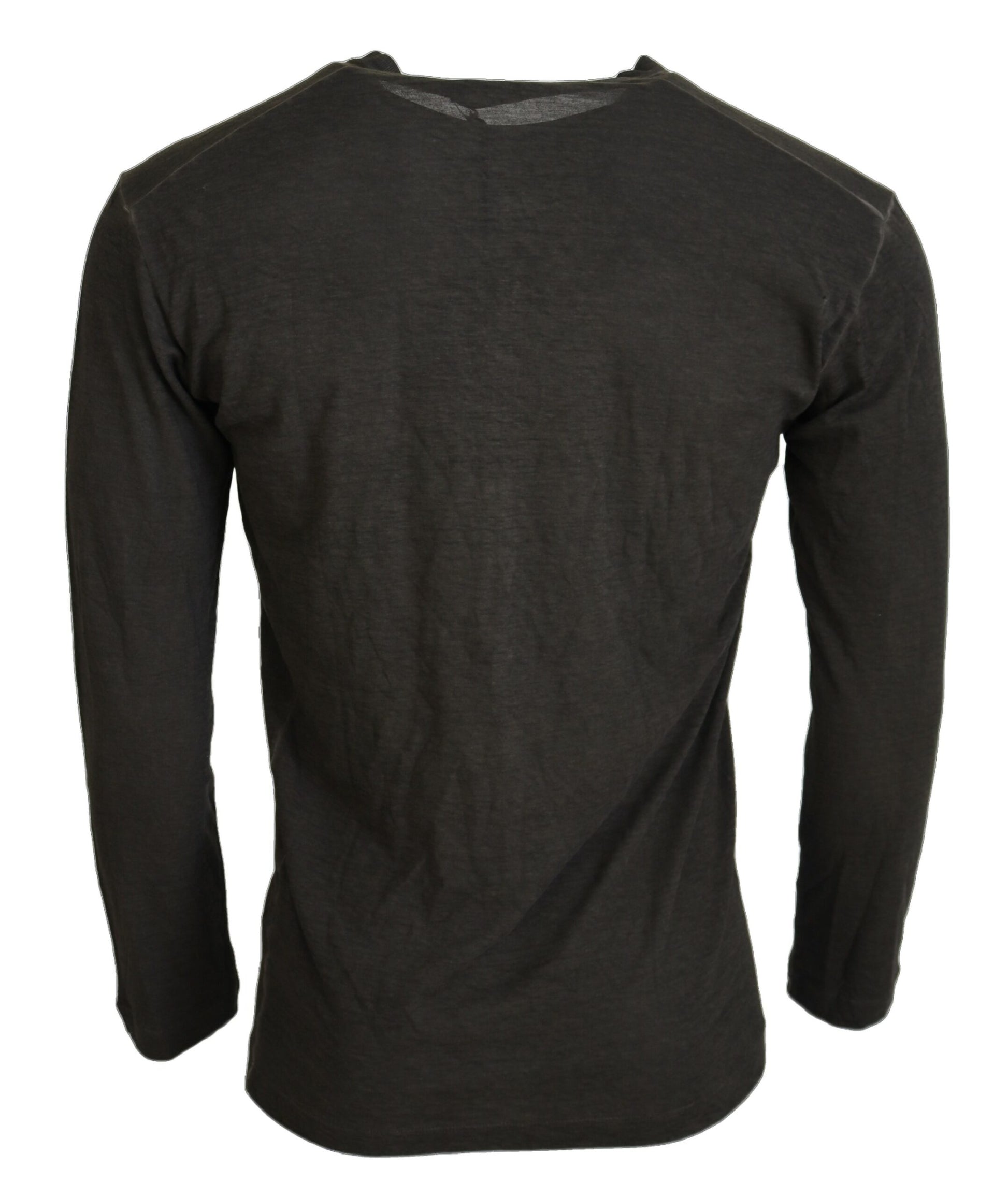 Dsquared² Gray Cotton Linen Long Sleeves Pullover Sweater by Dsquared²