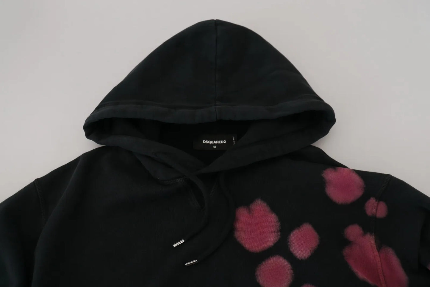 Dsquared² Black Tie Dye Cotton Hooded Sweatshirt Sweater by Dsquared²