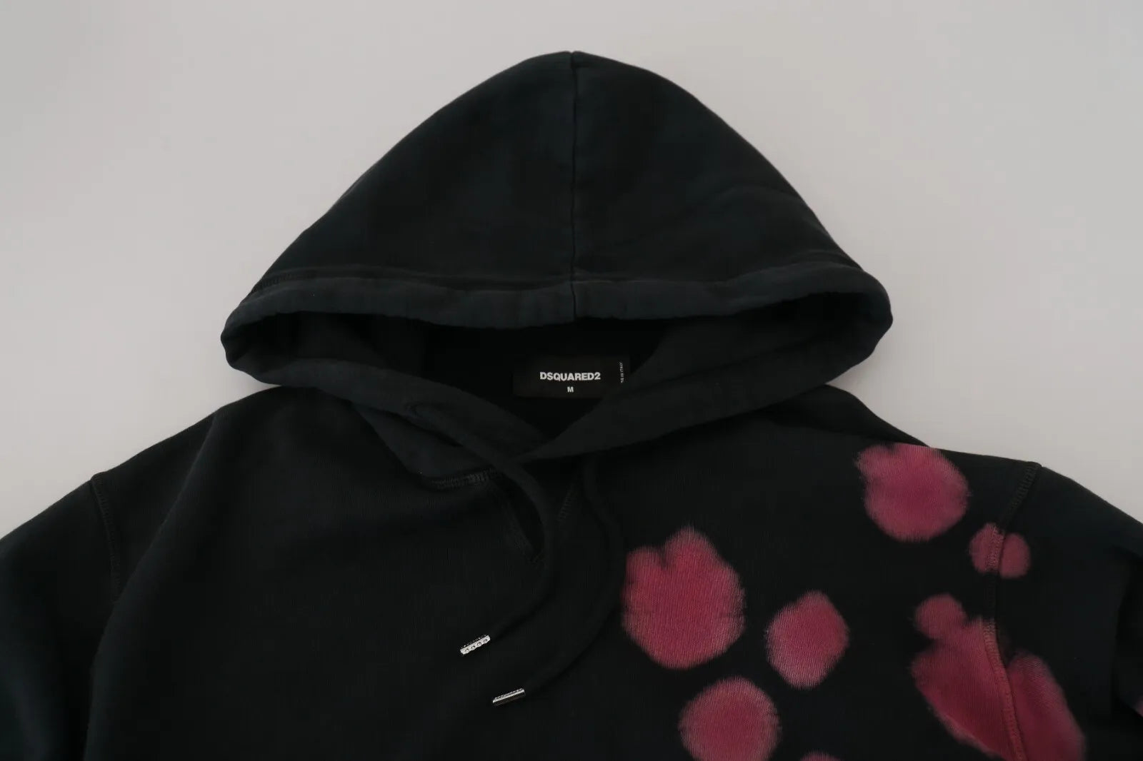 Dsquared² Black Tie Dye Cotton Hooded Sweatshirt Sweater by Dsquared²