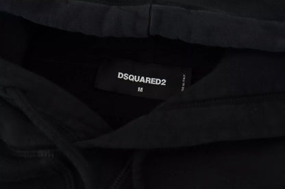 Dsquared² Black Tie Dye Cotton Hooded Sweatshirt Sweater by Dsquared²