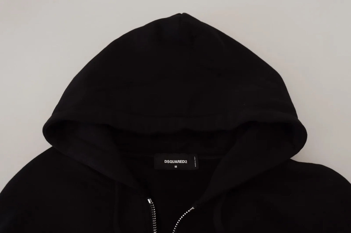 Dsquared² Black Hooded Full Zip Printed Sleeves Sweater by Dsquared²