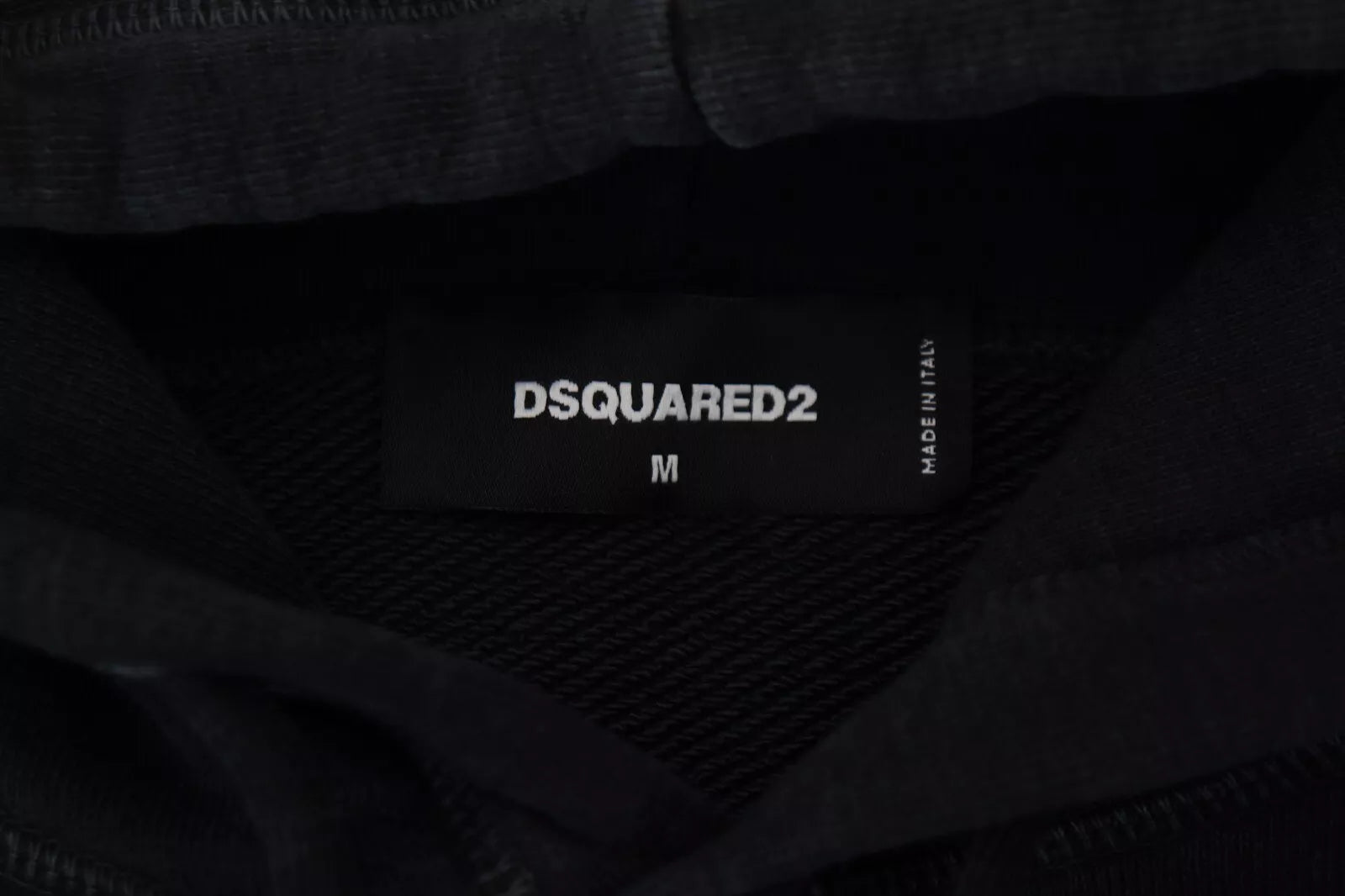Dsquared² Black Cotton Hooded Printed Men Pullover Sweater by Dsquared²