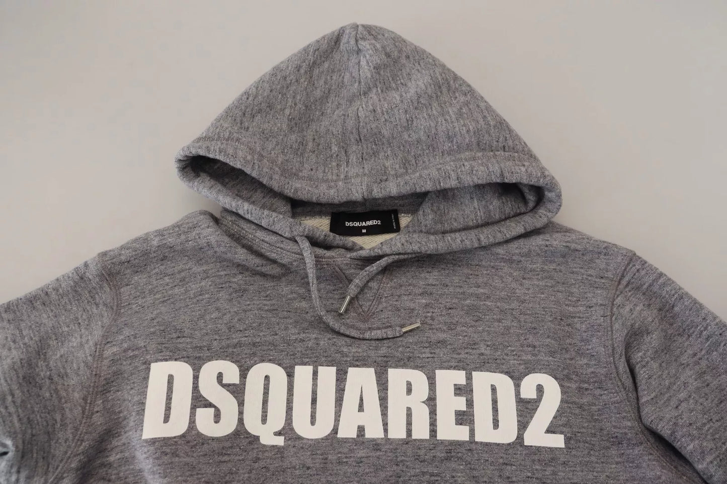 Dsquared² Gray Cotton Hooded Logo Print Men Pullover Sweater by Dsquared²