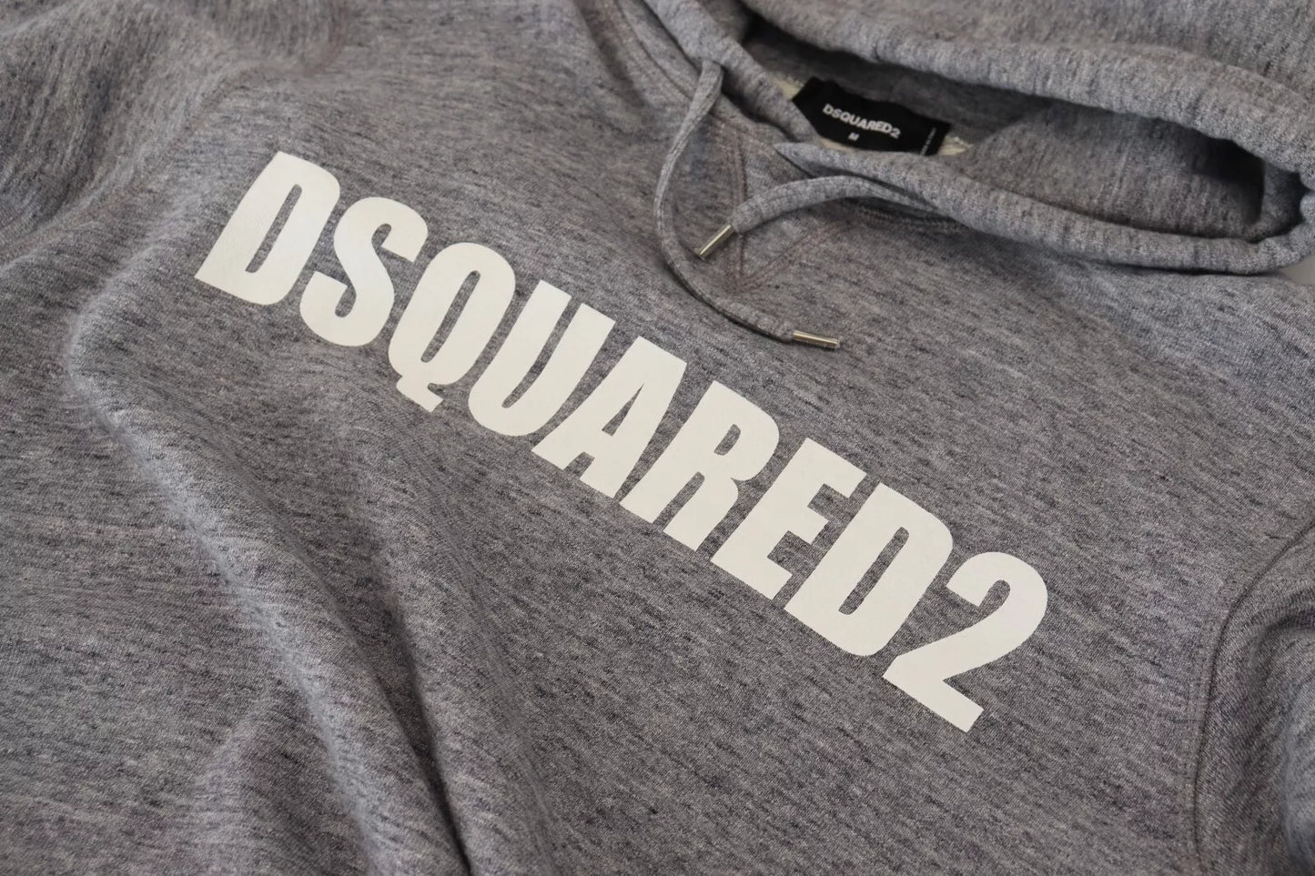 Dsquared² Gray Cotton Hooded Logo Print Men Pullover Sweater by Dsquared²