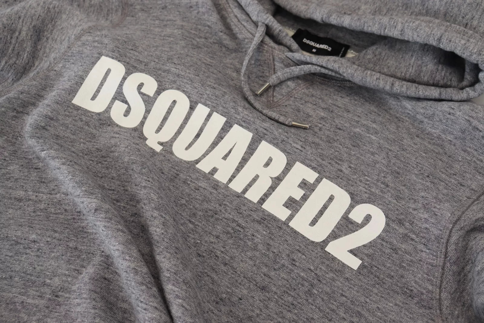 Dsquared² Gray Cotton Hooded Logo Print Men Pullover Sweater by Dsquared²