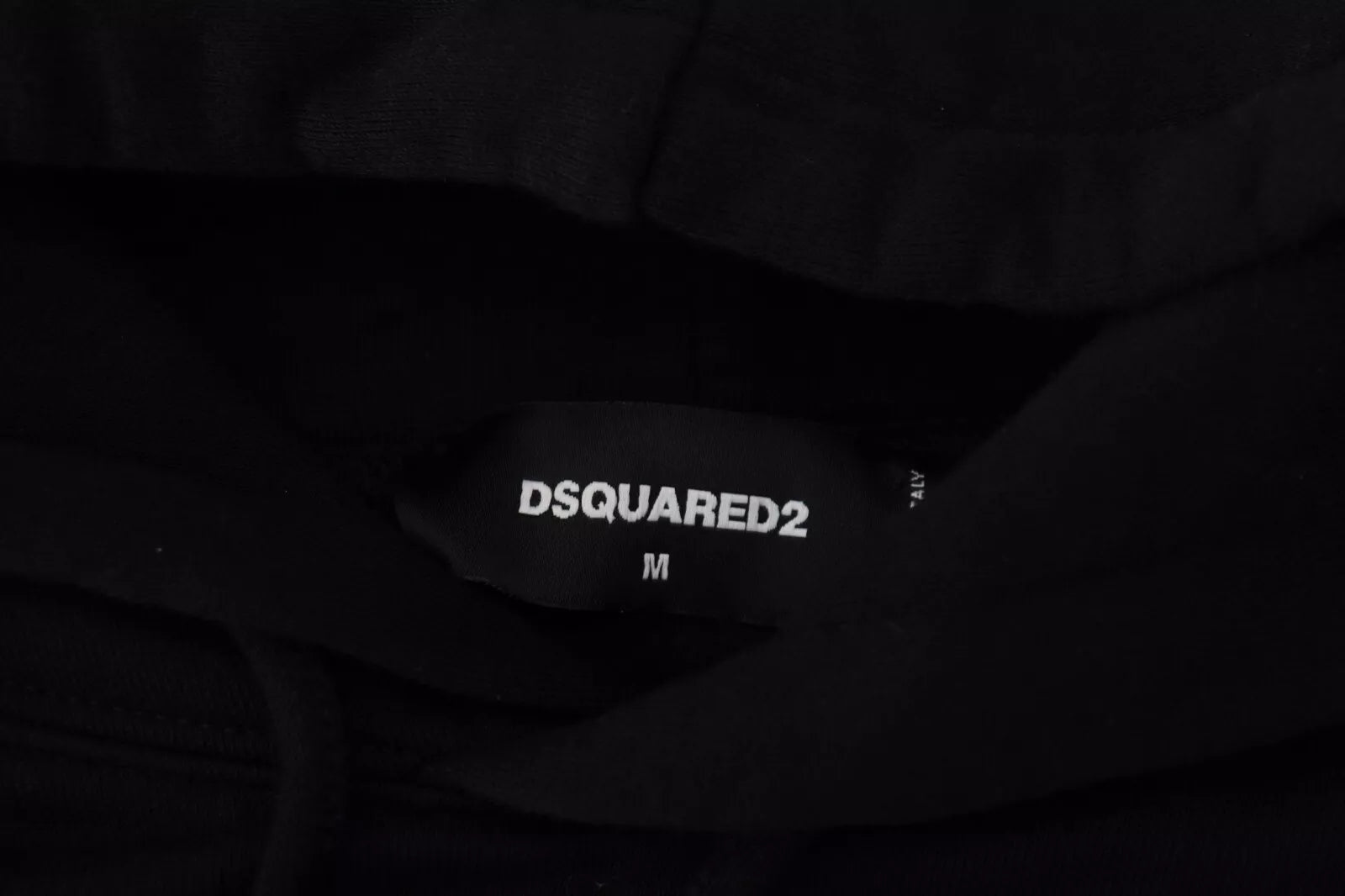 Dsquared² Black Cotton Hooded Printed Men Pullover Sweater by Dsquared²