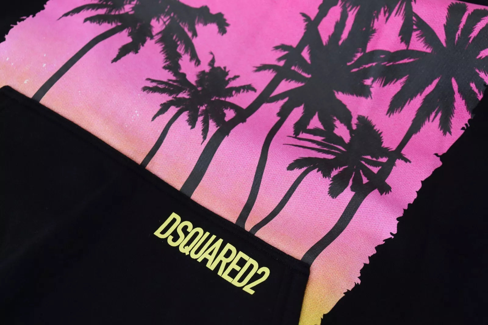 Dsquared² Black Cotton Hooded Printed Men Pullover Sweater by Dsquared²