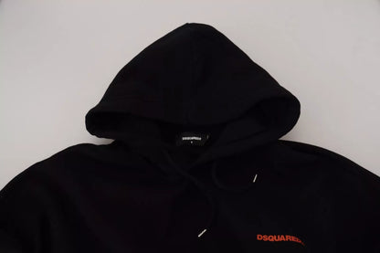 Dsquared² Black Red Cotton Hooded Tie Dye Pullover Sweater by Dsquared²