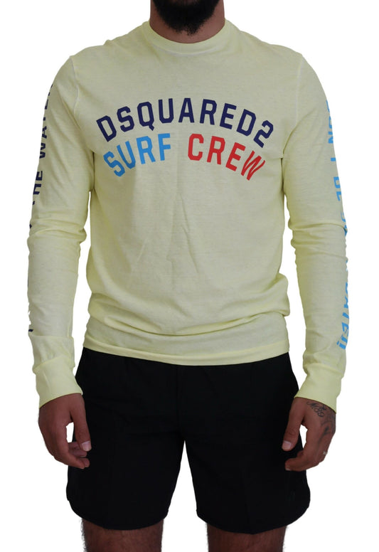 Dsquared² Yellow Colorful Print Long Sleeves Top T-shirt by Dsquared²