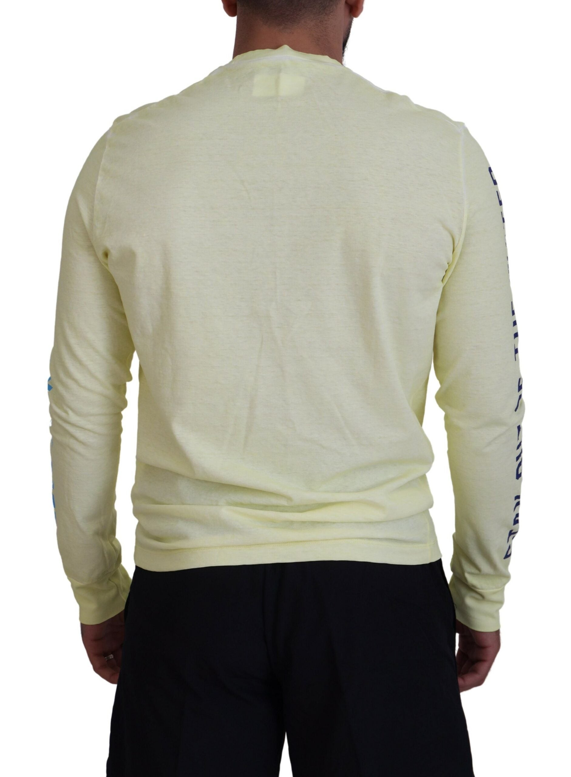 Dsquared² Yellow Colorful Print Long Sleeves Top T-shirt by Dsquared²