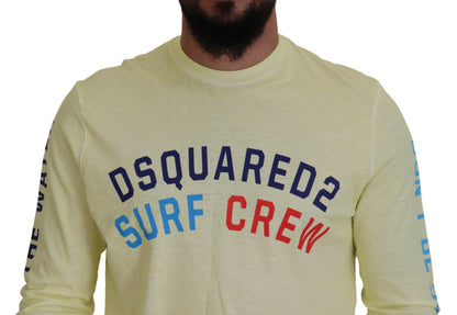 Dsquared² Yellow Colorful Print Long Sleeves Top T-shirt by Dsquared²