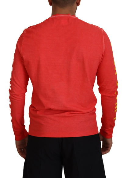 Dsquared² Orange Colorful Print Long Sleeves Top T-shirt by Dsquared²