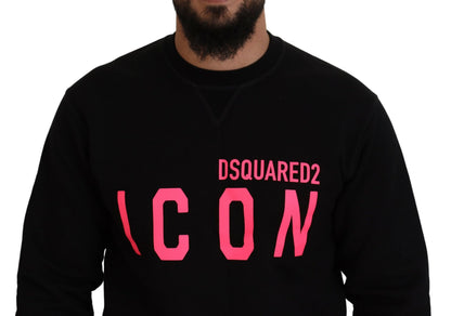Dsquared² Black Printed Long Sleeves Pullover Sweater by Dsquared²