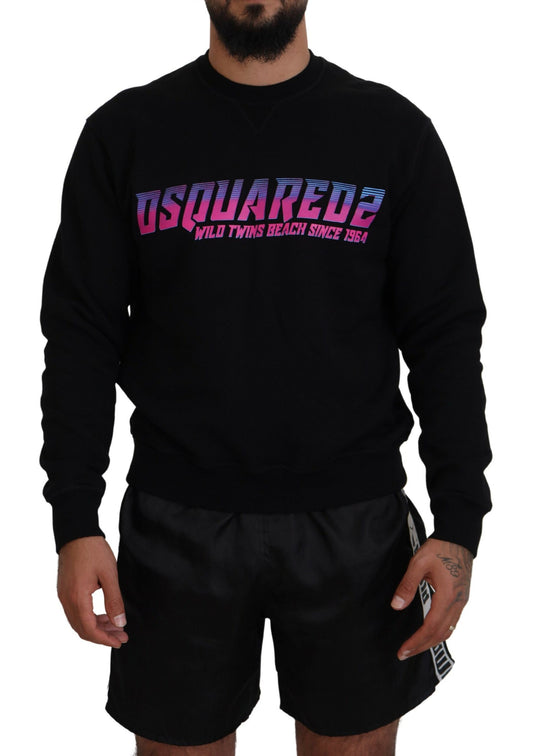 Dsquared² Black Logo Print Long Sleeves Men Pullover Sweater by Dsquared²