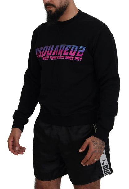 Dsquared² Black Logo Print Long Sleeves Men Pullover Sweater by Dsquared²