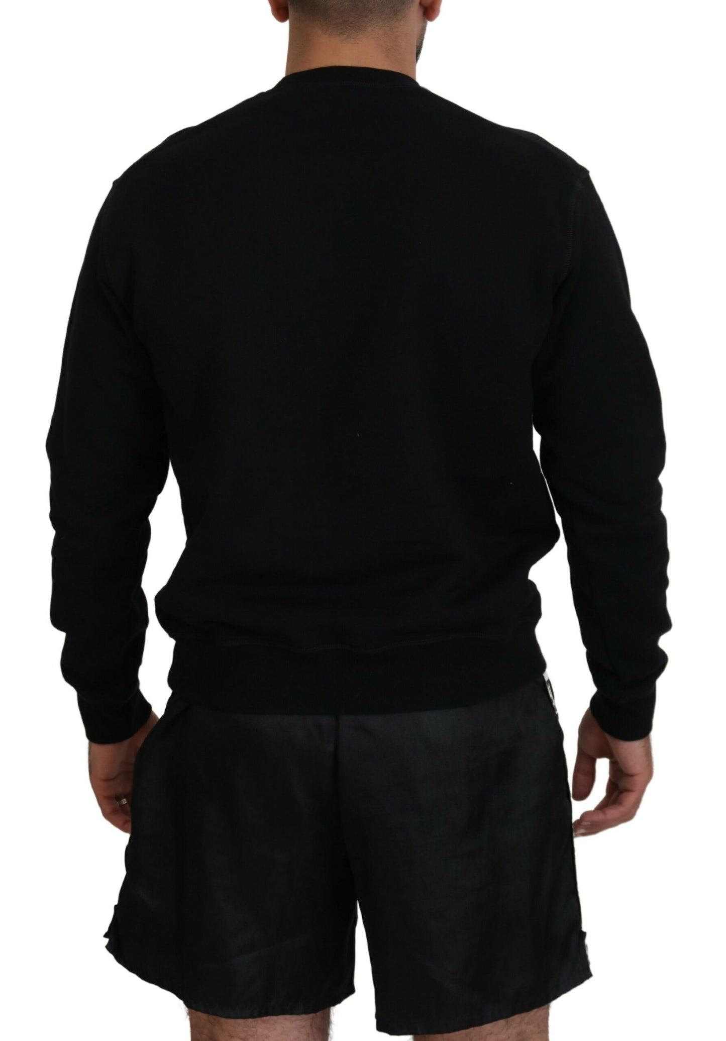 Dsquared² Black Logo Print Long Sleeves Men Pullover Sweater by Dsquared²