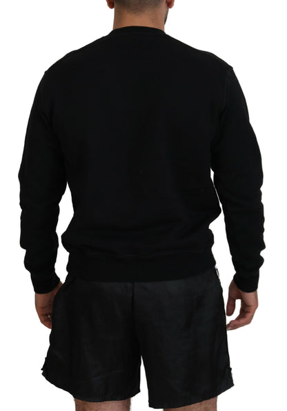 Dsquared² Black Logo Print Long Sleeves Men Pullover Sweater by Dsquared²