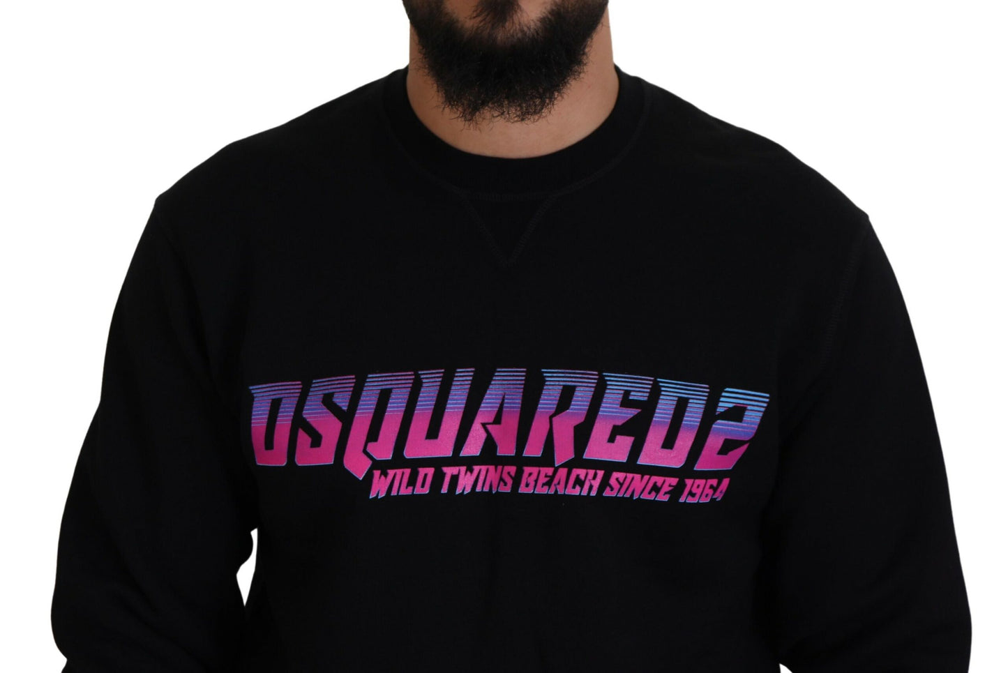 Dsquared² Black Logo Print Long Sleeves Men Pullover Sweater by Dsquared²