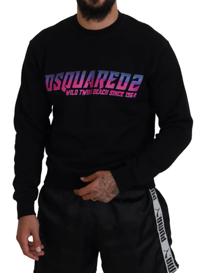 Dsquared² Black Logo Print Long Sleeves Men Pullover Sweater by Dsquared²