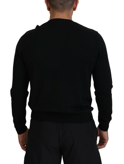 Dsquared² Black Logo Print Long Sleeves Men Pullover Sweater by Dsquared²