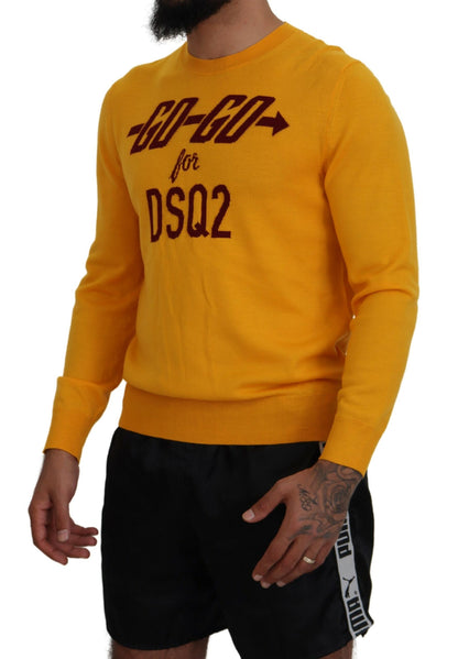 Dsquared² Orange Wool Long Sleeves Men Pullover Sweater by Dsquared²