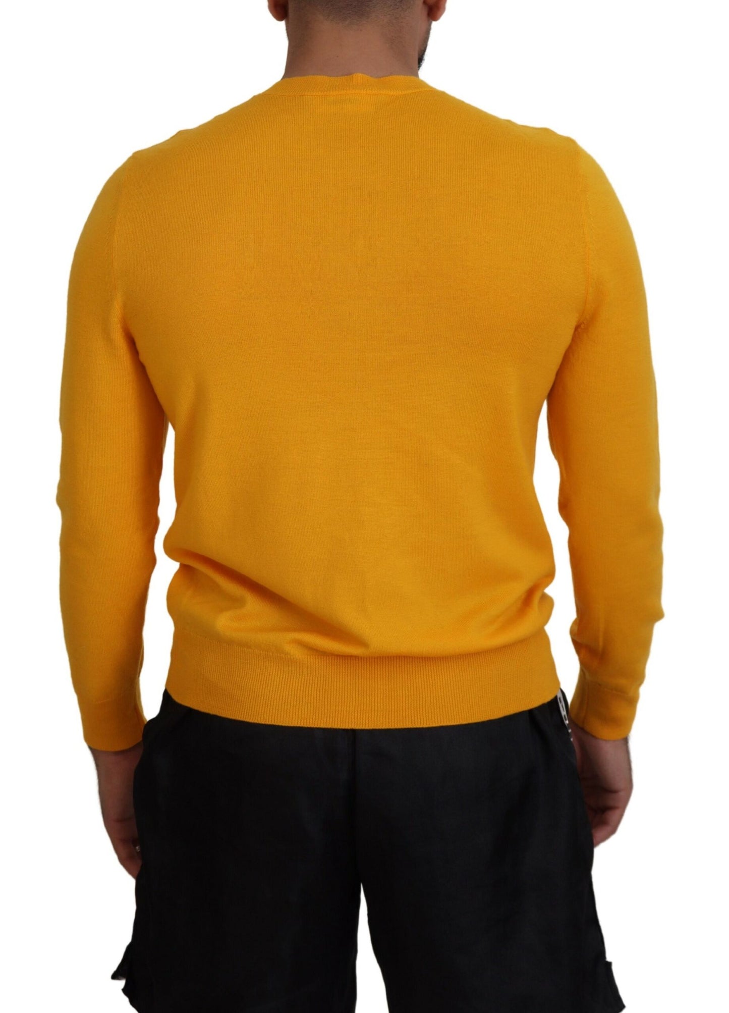 Dsquared² Orange Wool Long Sleeves Men Pullover Sweater by Dsquared²