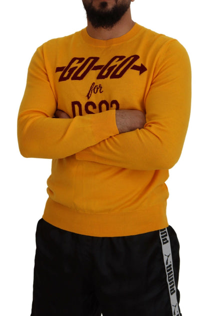 Dsquared² Orange Wool Long Sleeves Men Pullover Sweater by Dsquared²
