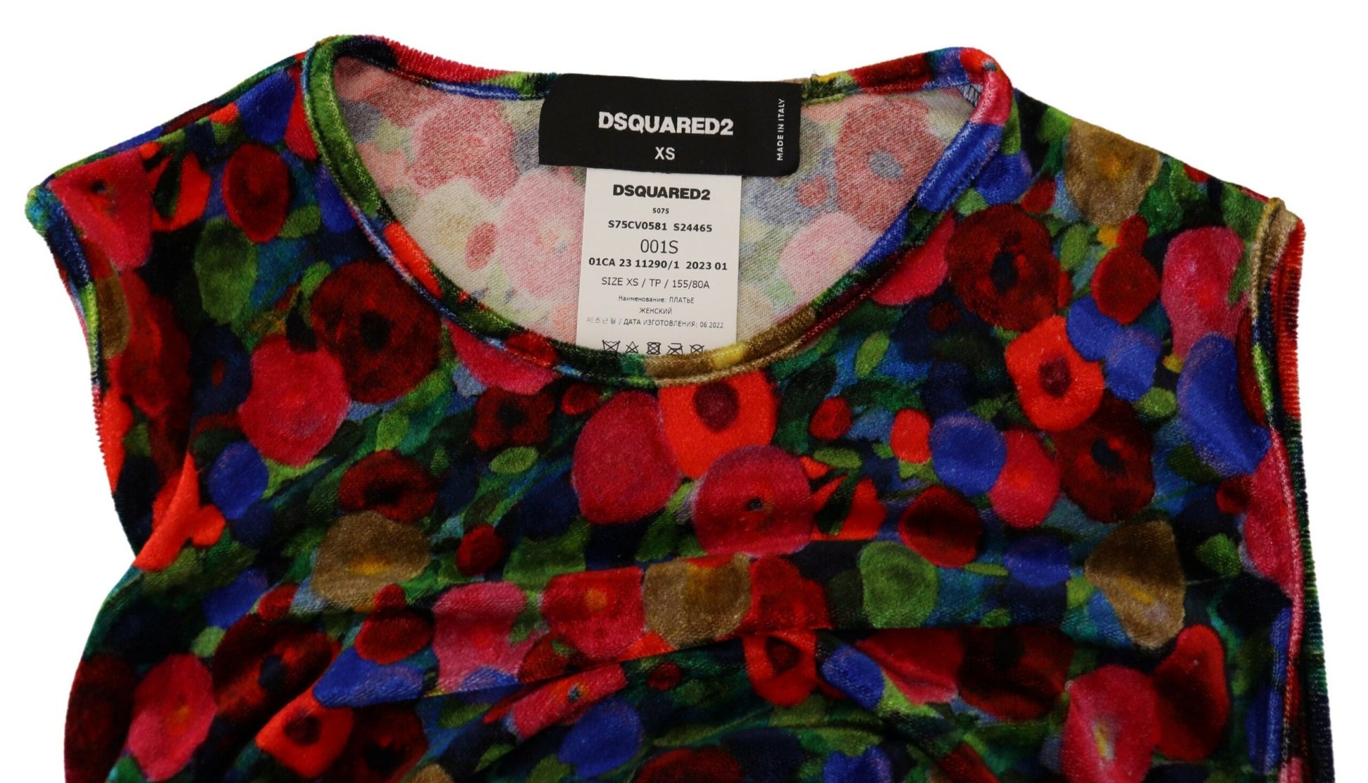 Dsquared² Multicolor Floral Bodycon Ruched Maxi Dress by Dsquared²