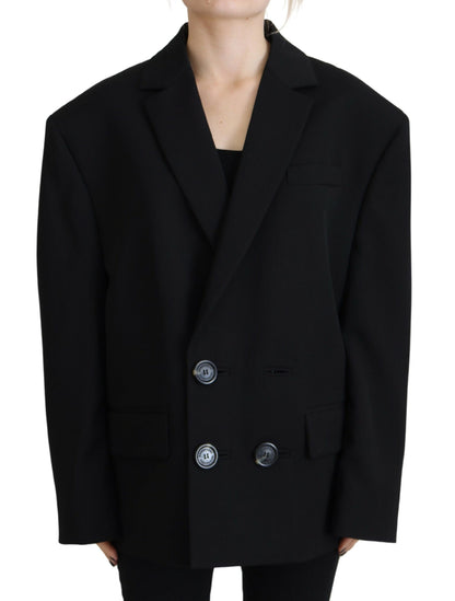 Veste blazer croisée noire Dsquared²