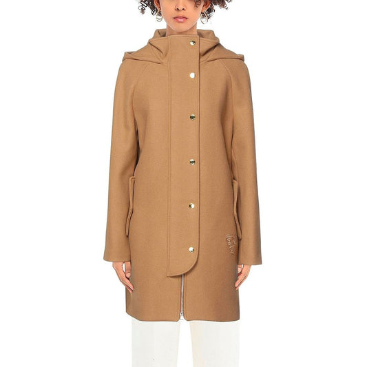 Manteau en laine marron Love Moschino pour femme
