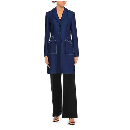 Manteau en laine bleu Love Moschino pour femme