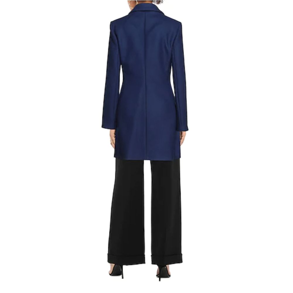 Manteau en laine bleu Love Moschino pour femme