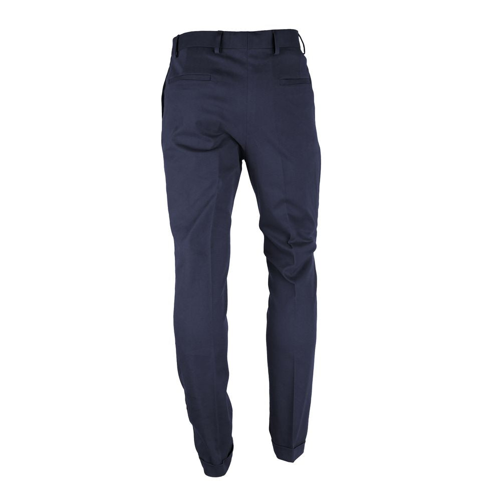Made in Italy Blue Wool Men's Trousers by Made in Italy