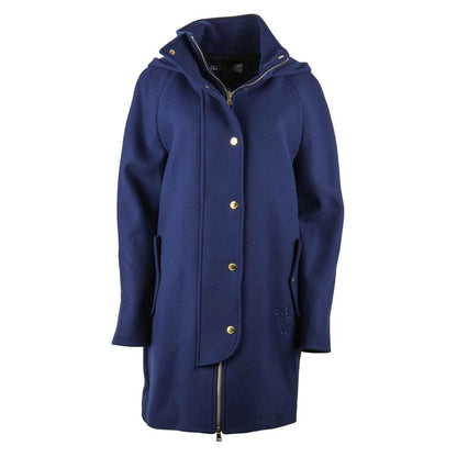Manteau en laine bleu Love Moschino pour femme