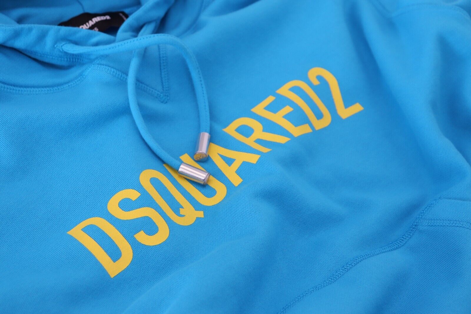 Dsquared² Blue Logo Print Cotton Hoodie Sweatshirt Sweater by Dsquared²